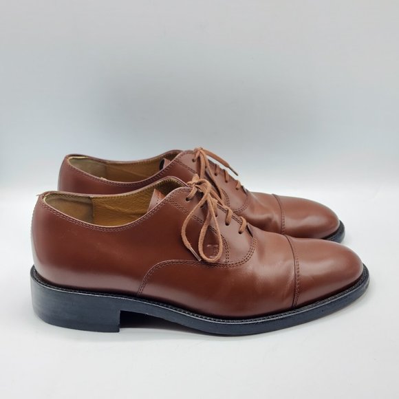 Tod's Dress Shoes Oxford Brown Leather Cap Toe - HAML30